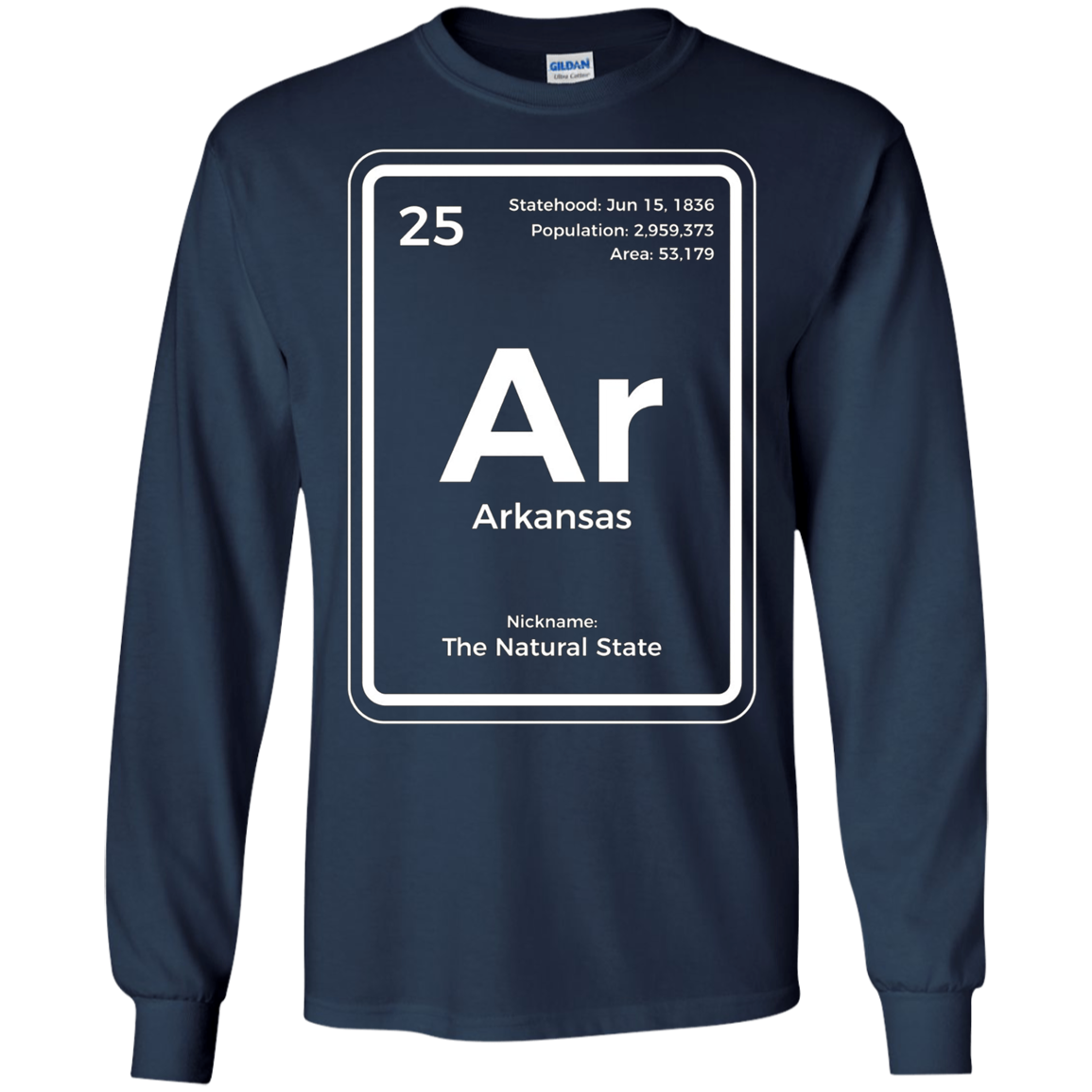 Arkansas T Shirt Periodic Table The Natural State