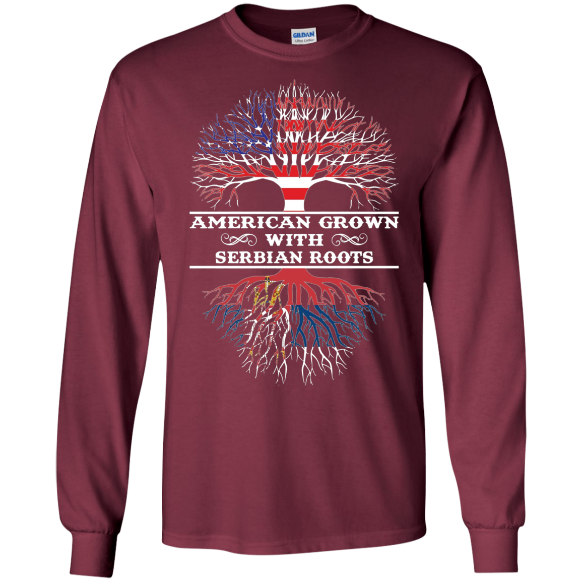 American Grown With Serbian Roots Tee Shirt