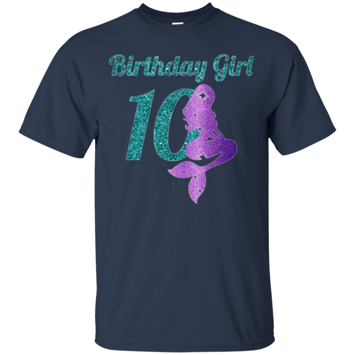 10th Birthday Girl Of Mermaid T-shirt 10 Years Old Mermaid