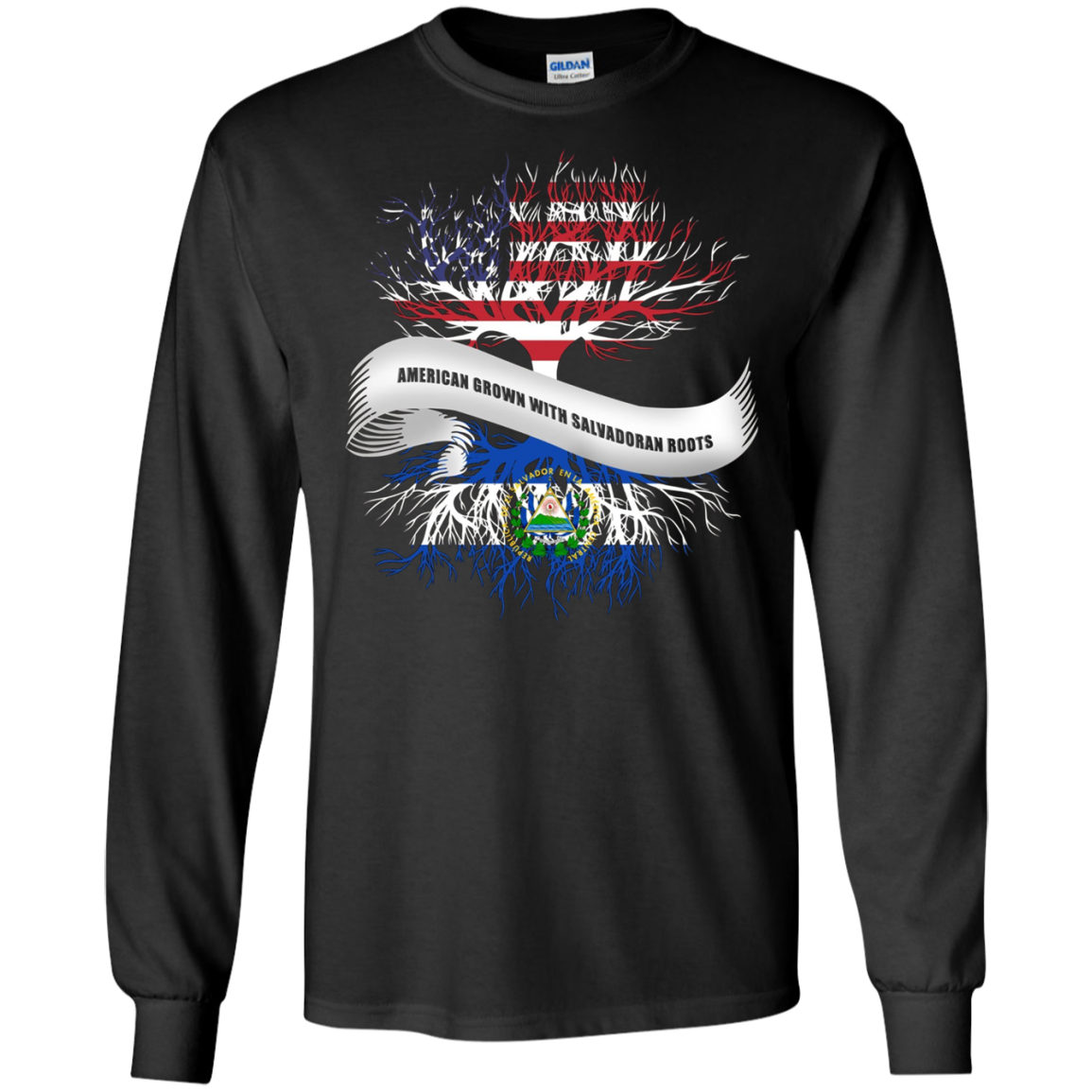 American Grown with Salvadoran Roots T-Shirt El Salvador Tee
