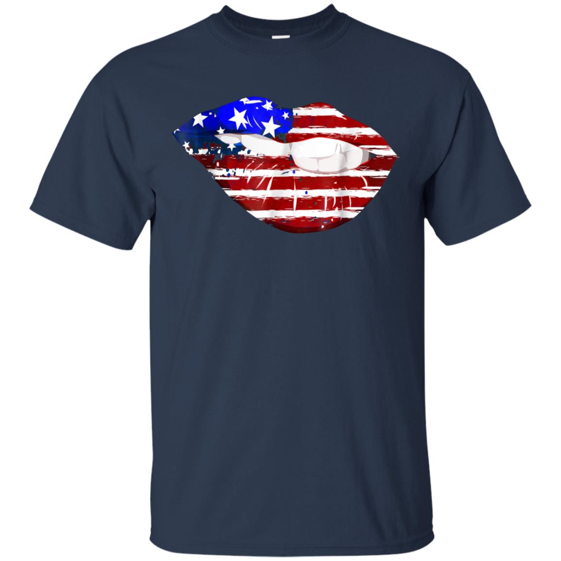 American Flag Sexy Lips Shirt -July 4th Gift