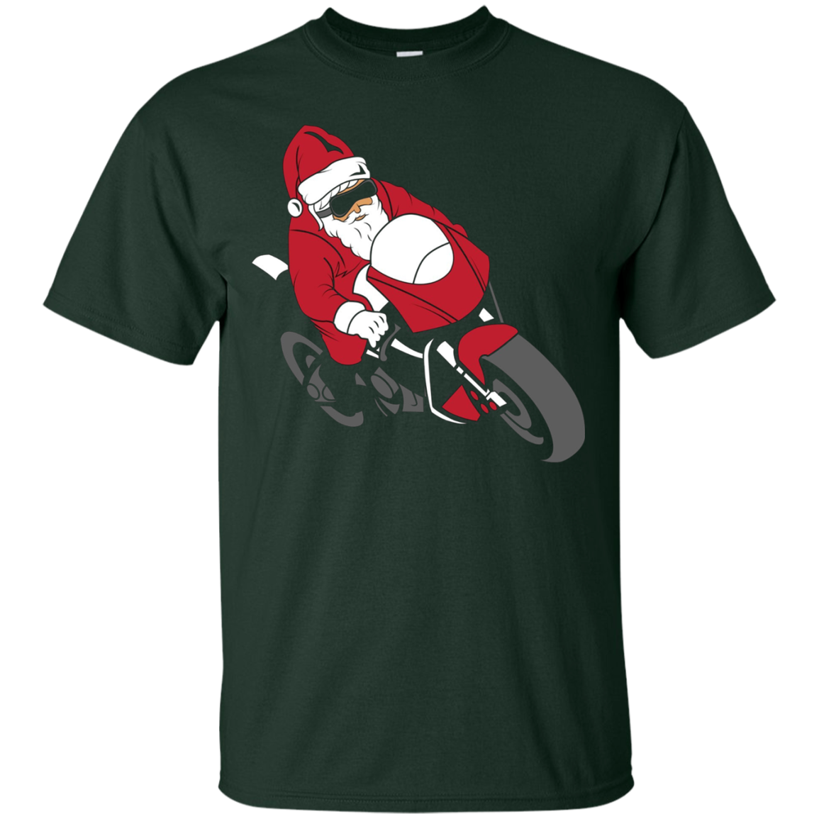 Santa Motorcycle T-Shirt | Funny Christmas Bike Shirt