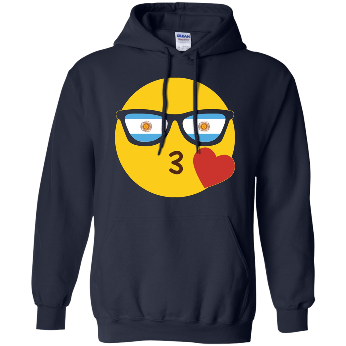 Argentina T-Shirt Emoji Argentine Flag Sunglasses Funny Tee