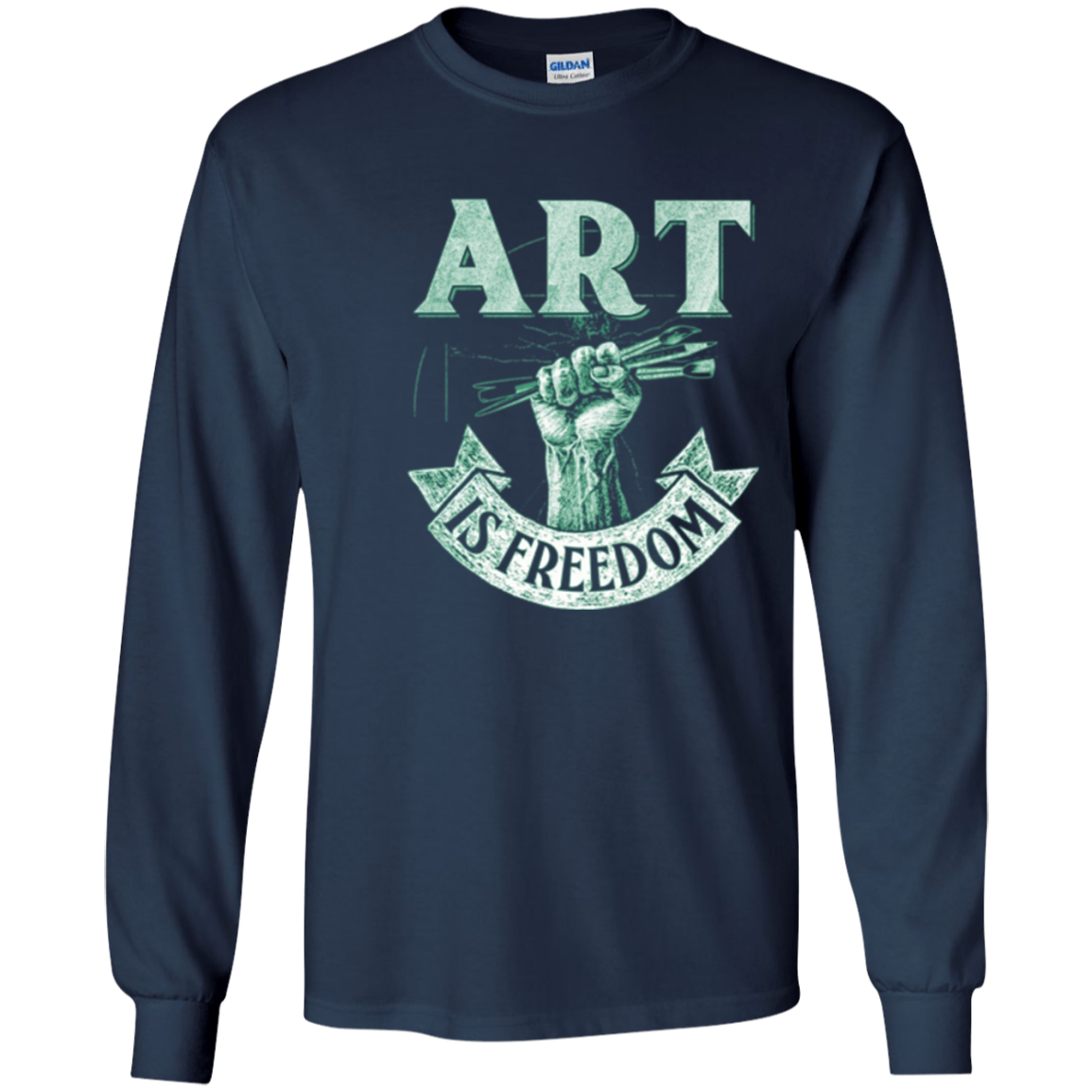 Art is Freedom great t shirt for artists who love to draw