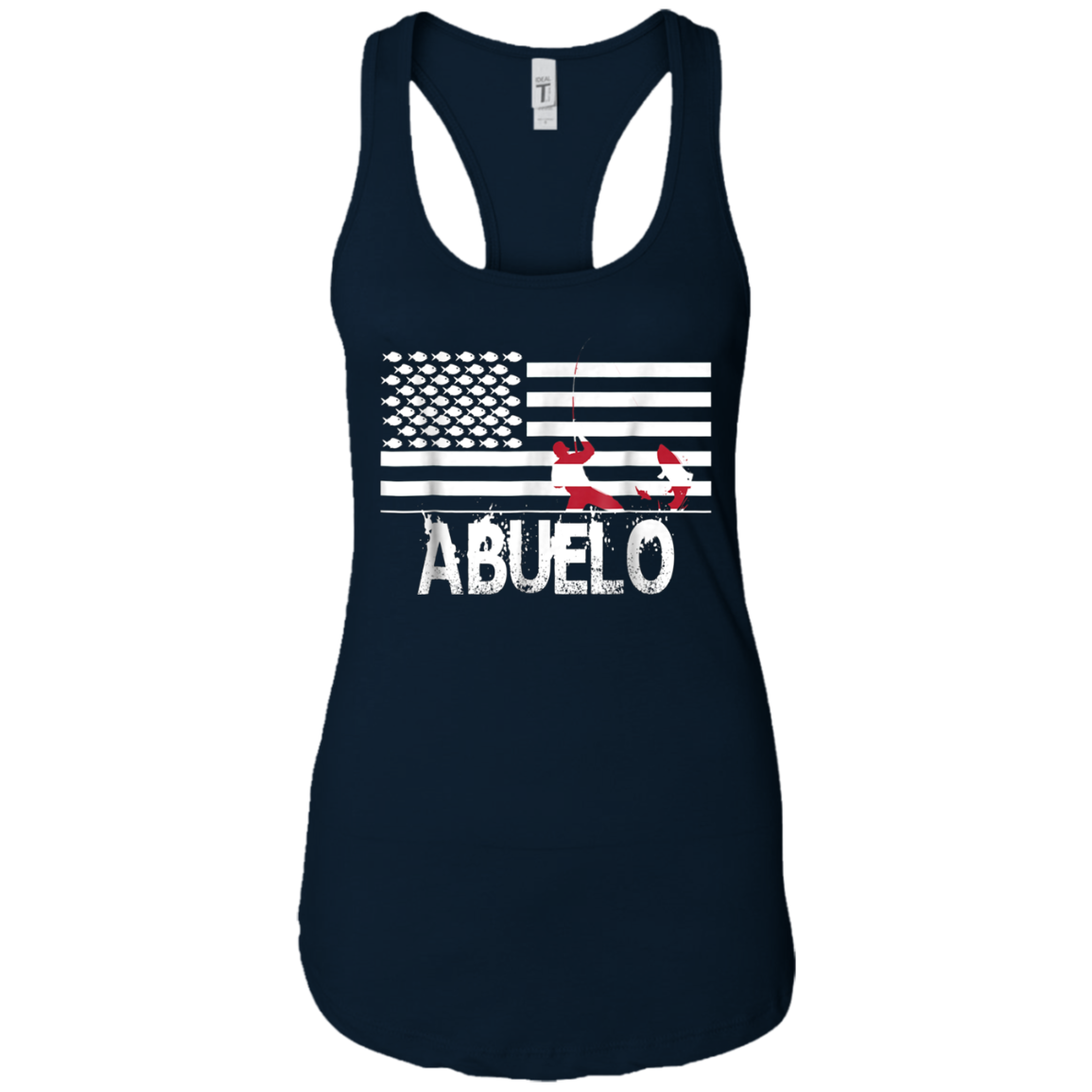 ABUELO Fishing Shirt with Patriotic Flag - Fishing Dad Gifts
