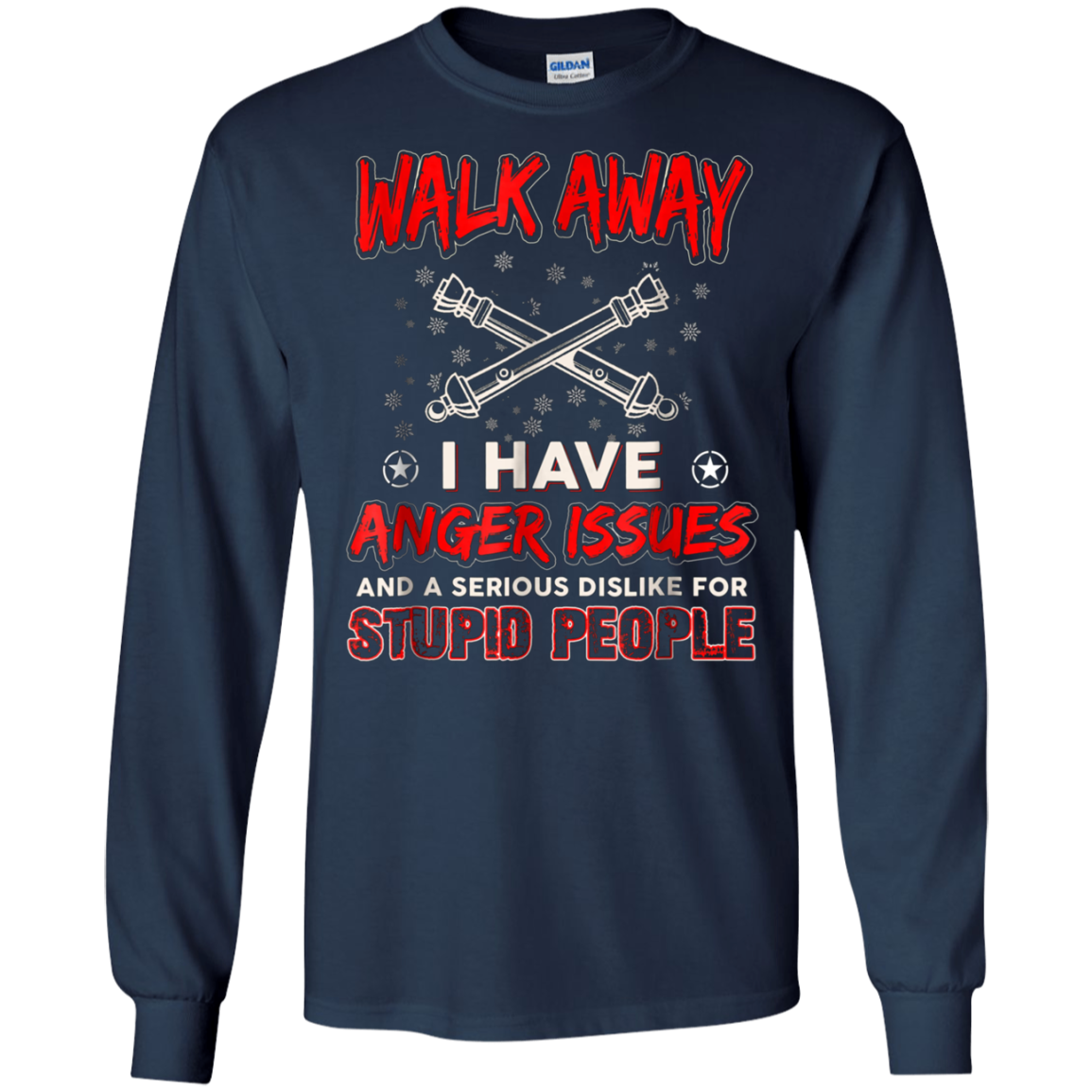 Artilleryman T-shirt , Walk Away I Have Anger Issues Aand A
