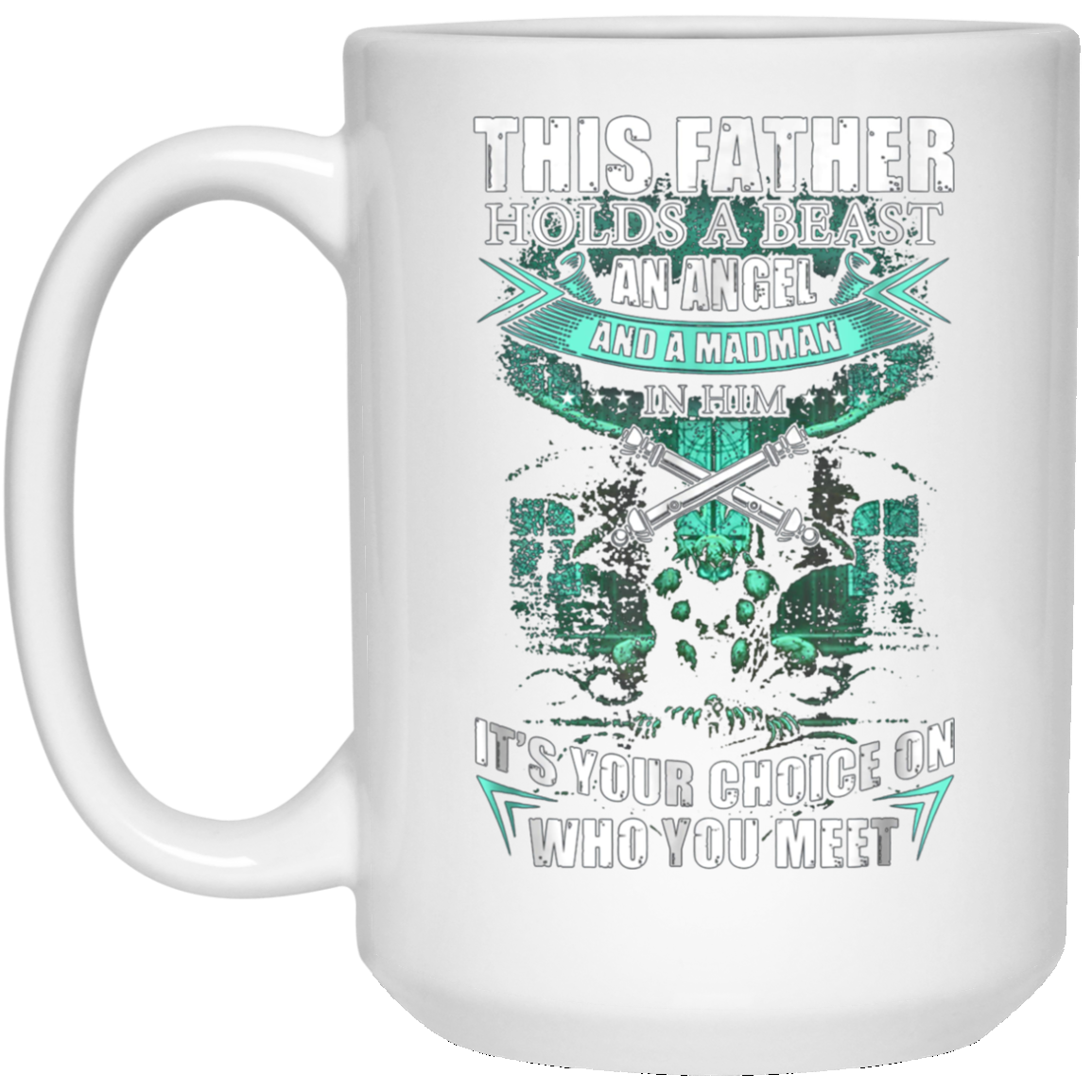 Artilleyman T-shirt , this father holds a beast an angel and