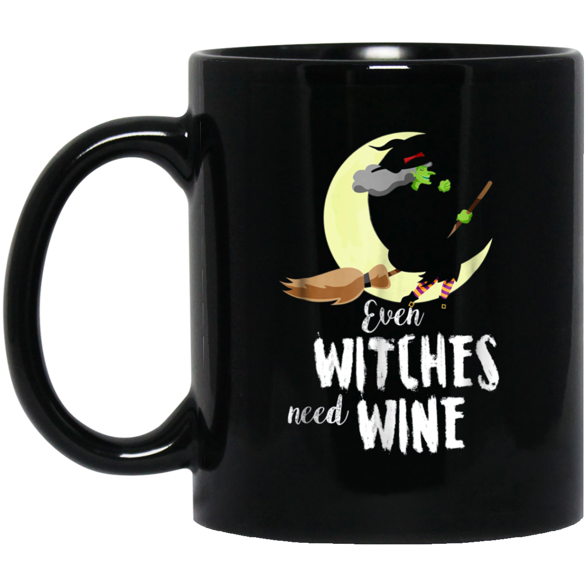 Funny Halloween T Shirt Even Witches Need Wine Shirt