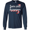 Image of Santa Loves Accountants T-Shirt Numbers Gift Tee