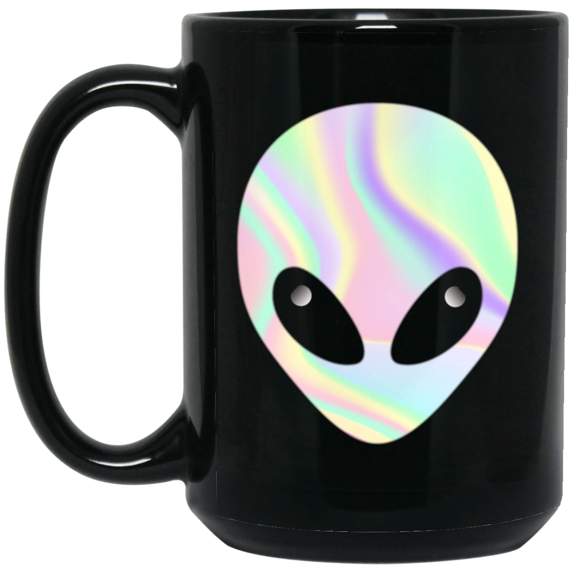 Alien Head T-Shirt Holographic Effect