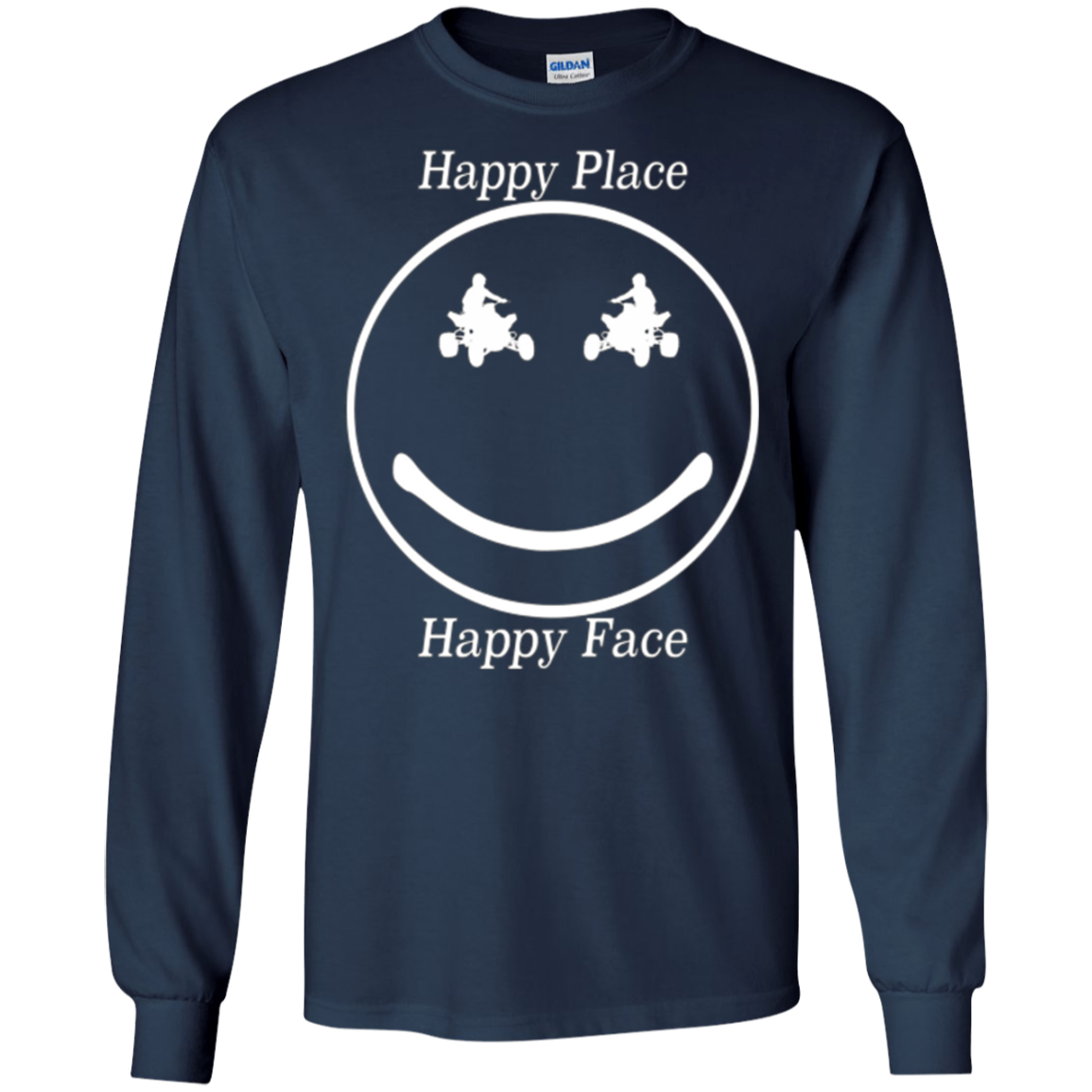 ATV Motocross Happy Place Happy Face t-shirt
