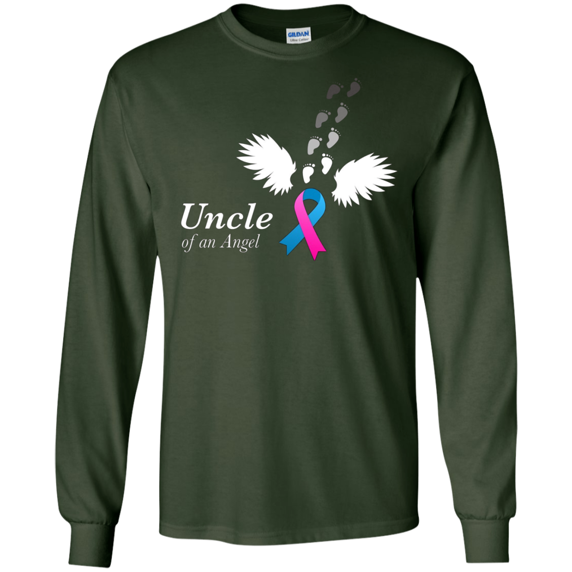 Angel Uncle T-Shirt. Miscarriage Awareness Infant Loss