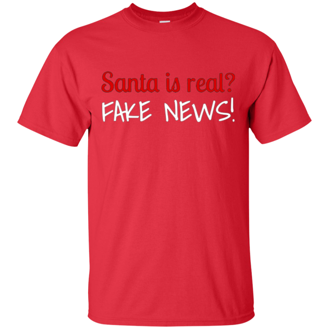 Santa Fake News T-Shirt Trump Joke Funny Christmas Gift