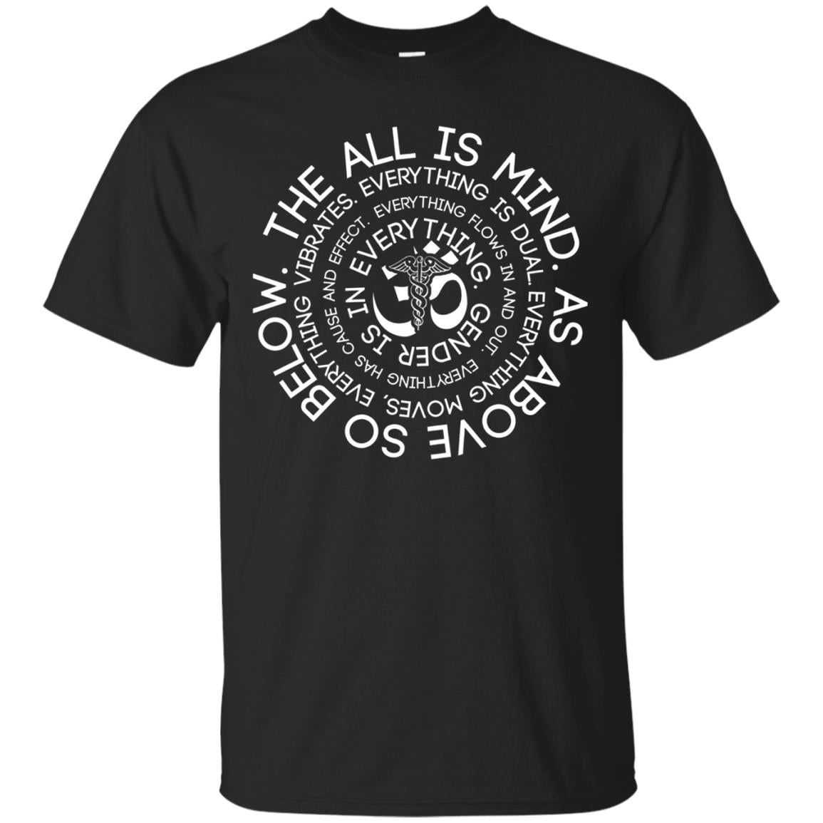 Chemise As Above So below - T-shirt Caduceus OM Symbol