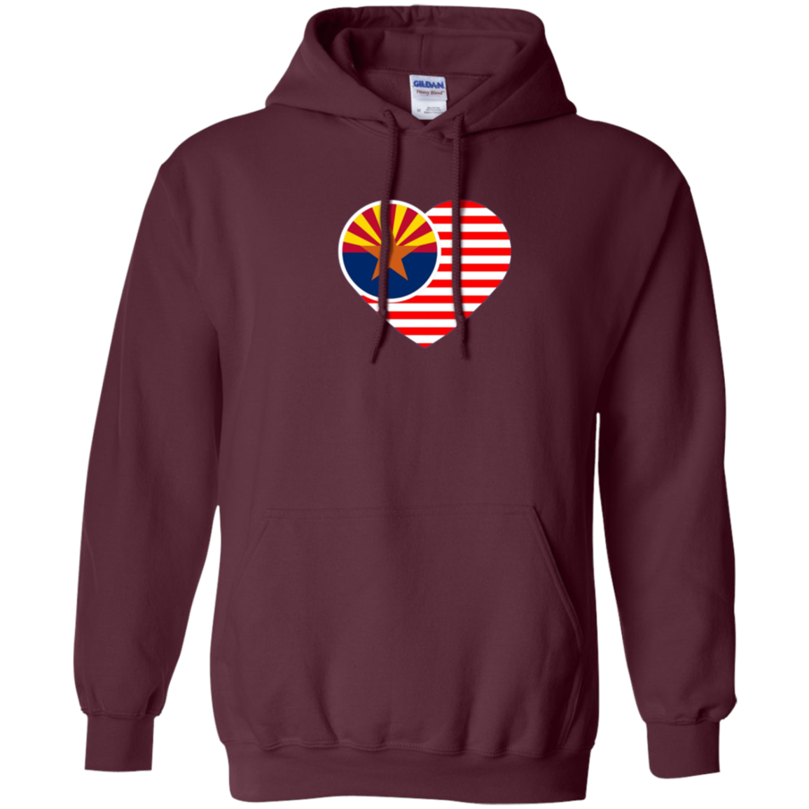 Arizona Flag Shirt USA American Flag T-Shirt Vintage Heart