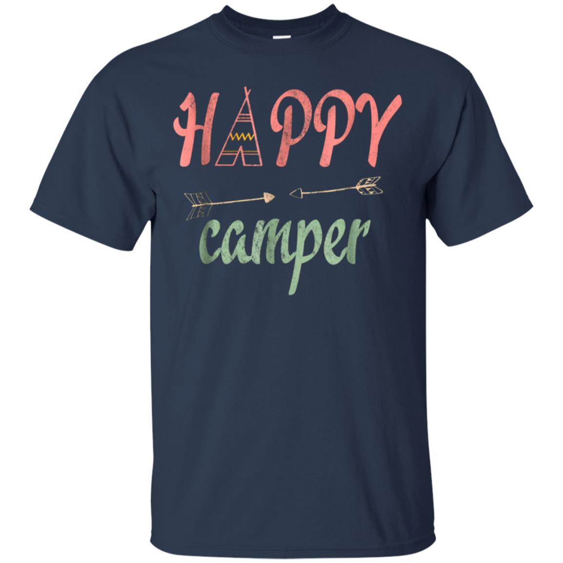 Arrow Happy Camper TShirt - Funny Camping Shirt