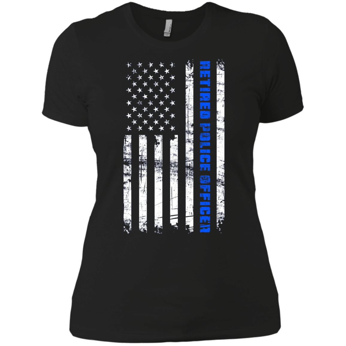 American Flag Retired Police Officer Shirt