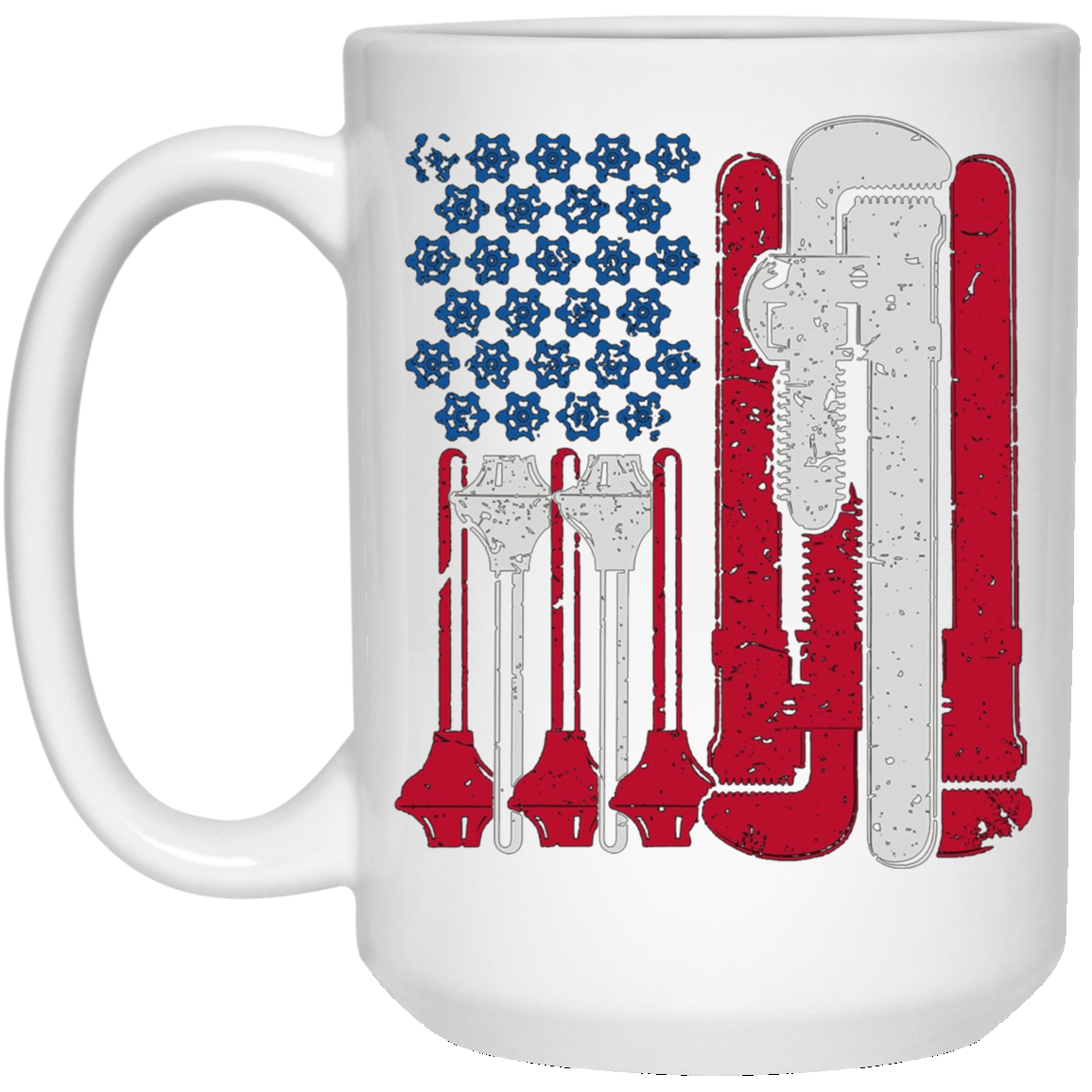 American Flag Plumber Wrench T-Shirt
