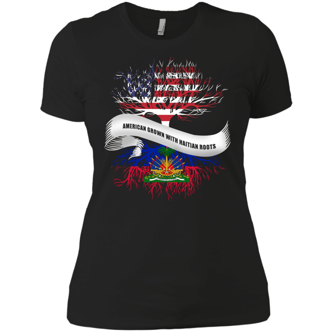 American Grown With Haitian Roots T-Shirt Haiti Tee