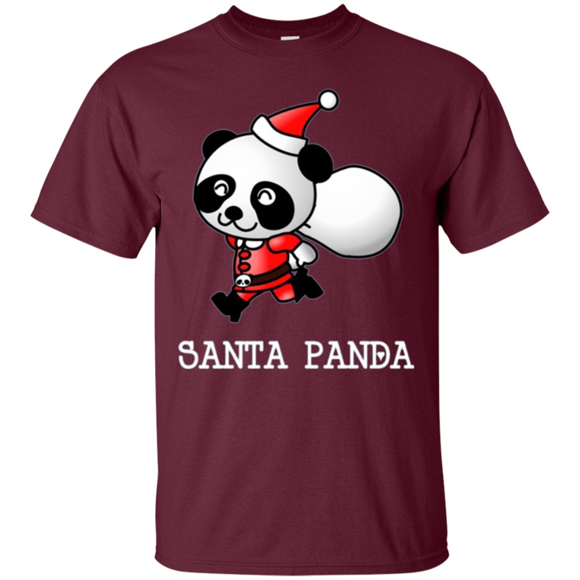 Santa Panda Cute Panda Bear Christmas T-Shirt