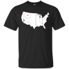 Image of American Map Shirt Ice Hockey Rink Novelty Long Sleeve Tee