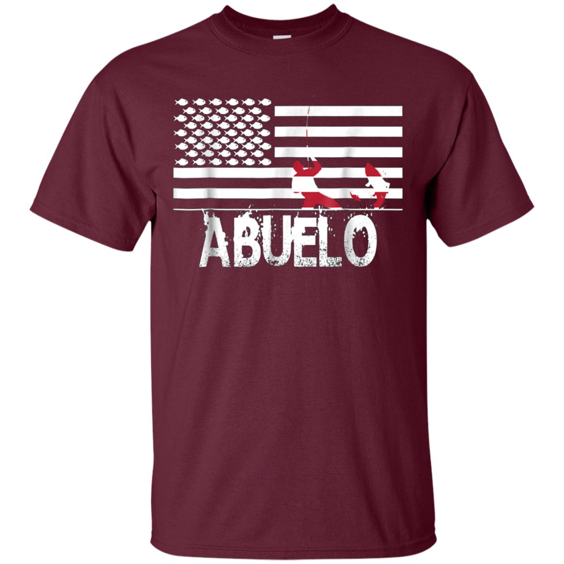 ABUELO Fishing Shirt with Patriotic Flag - Fishing Dad Gifts