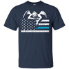 Image of Angel Weeping Thin Blue Line Flag to Honor the Fallen