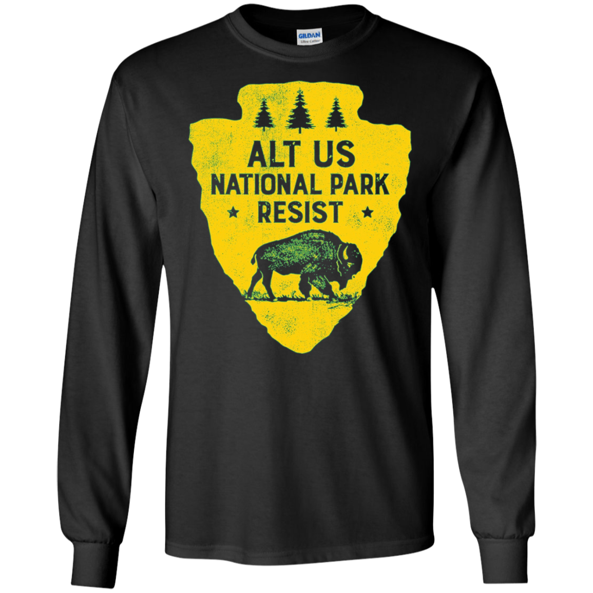 ALT US National Park Resist Service T shirt Bison Vintage