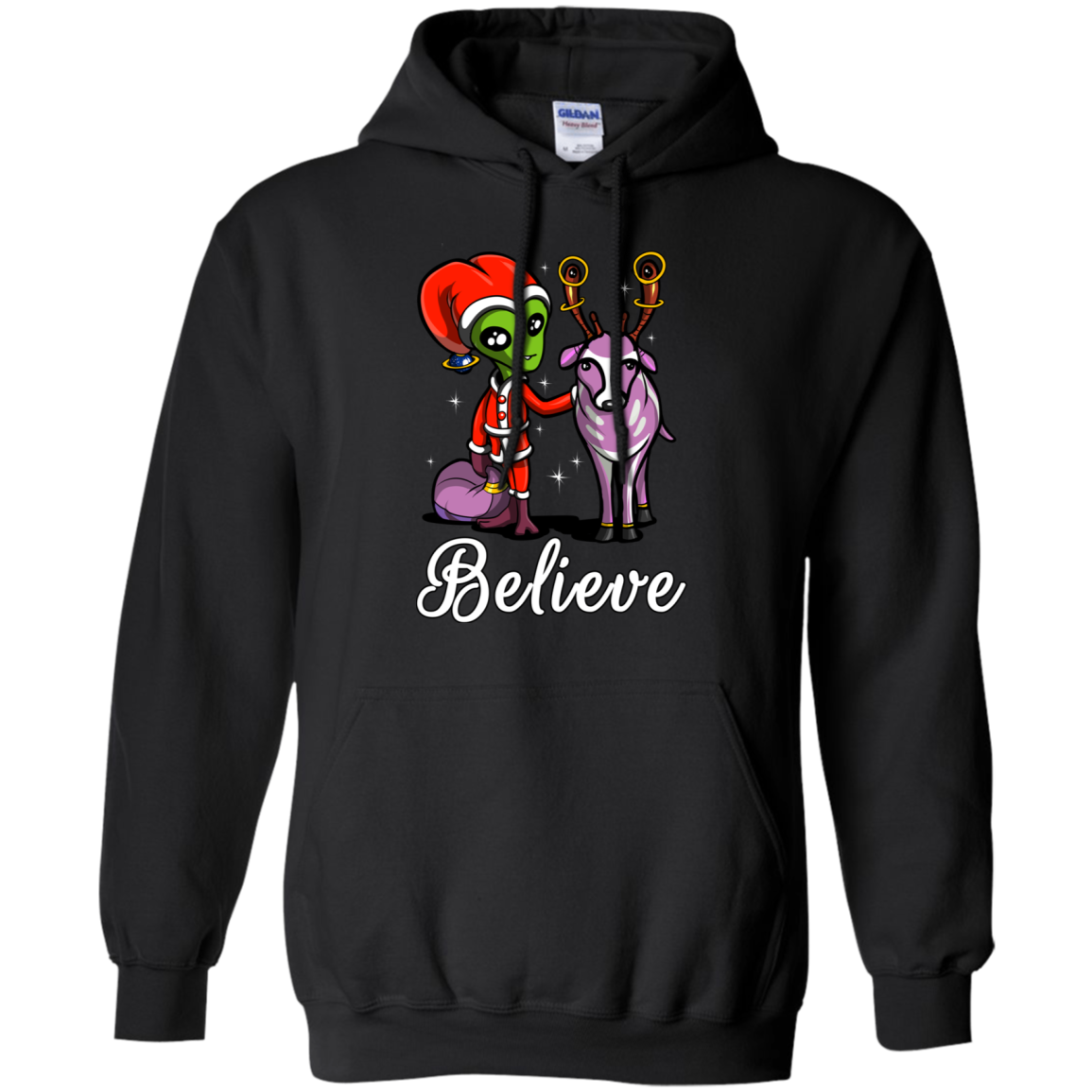 Alien Santa Christmas Funny Ufo Reindeer T-Shirt