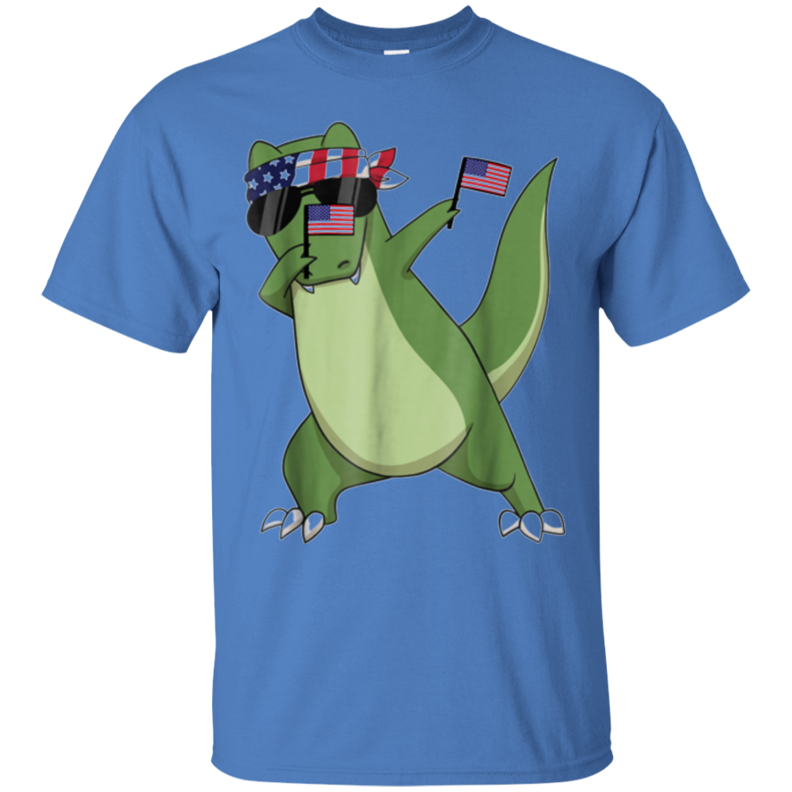 American Pride T-Rex Dinosaur USA Dabbing Funny T Shirt