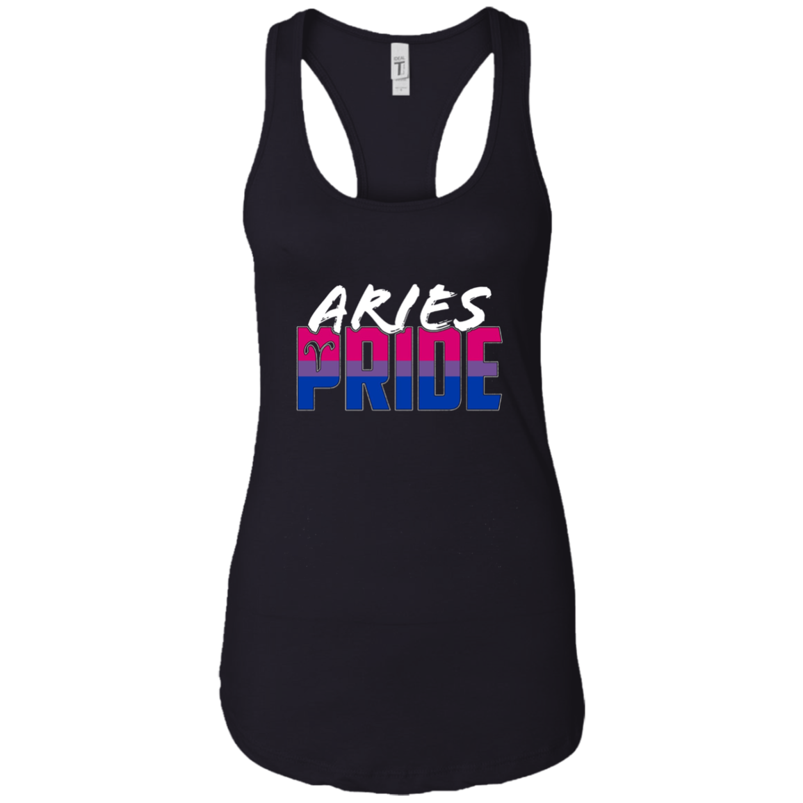 Aries Bisexual Pride Flag Zodiac Sign Long Sleeve T-Shirt