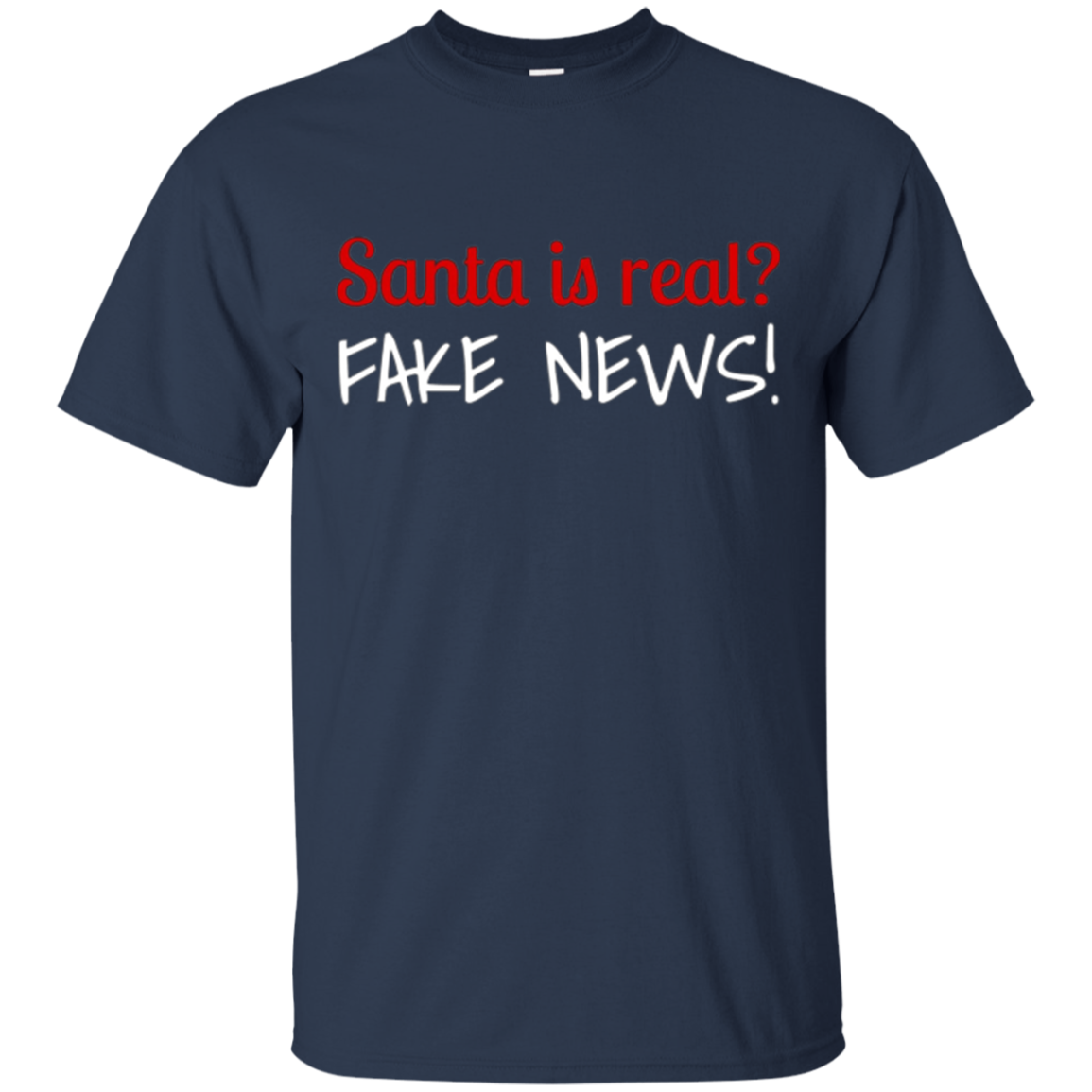 Santa Fake News T-Shirt Trump Joke Funny Christmas Gift