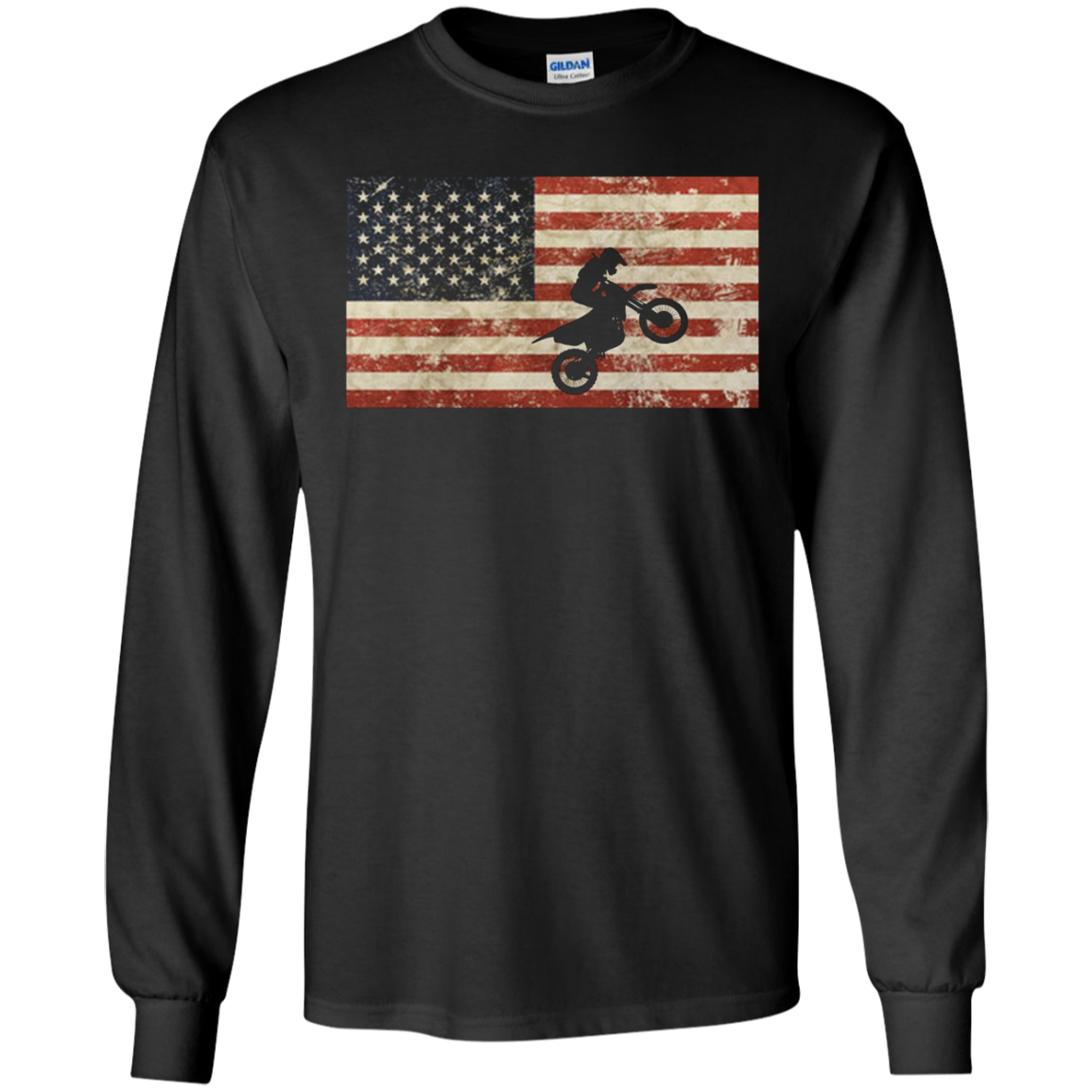 American Flag Motocross BMX T-Shirt