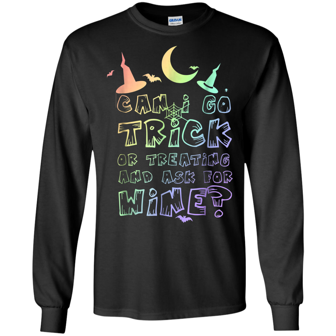 Adult Trick Or Treating For Wine Rainbow T-Shirt