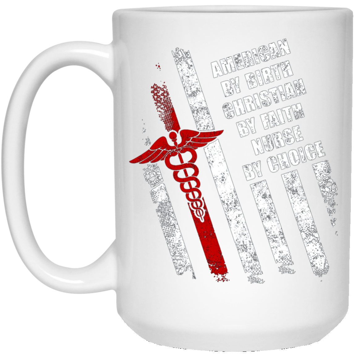 American By Birth Christian By Faith Nurse T-shirt