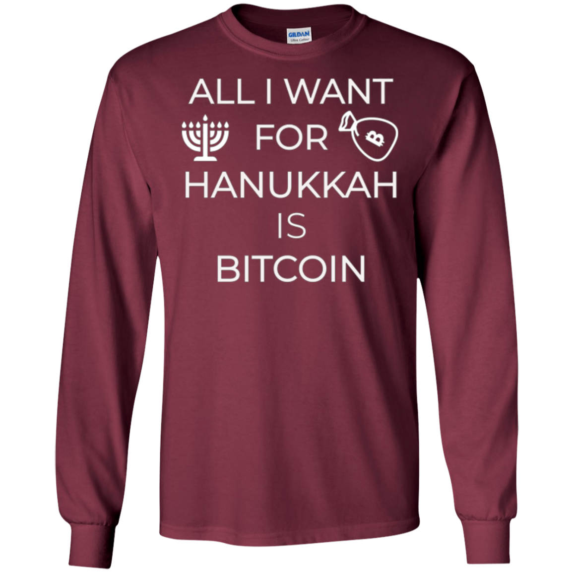 All I Want for Hanukkah is Bitcoin Chanukkah T-Shirt Hodl