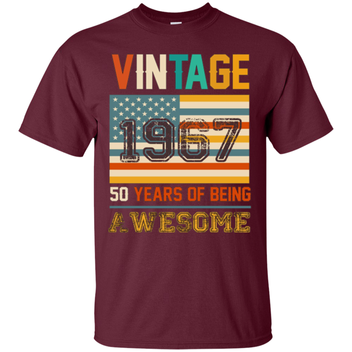 50 year old birthday gifts Vintage 1967 T-shirt