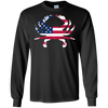 Image of American Flag Tees: Crab Animal Outline USA T-Shirt