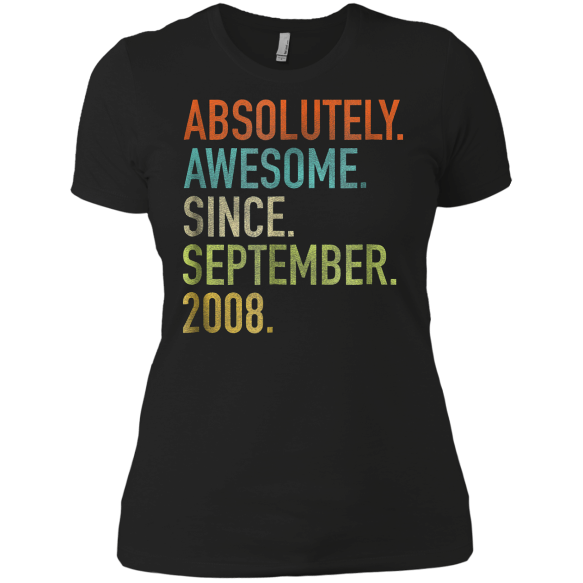 Absolutely Awesome Since September 2008 10th Birthday Shirt