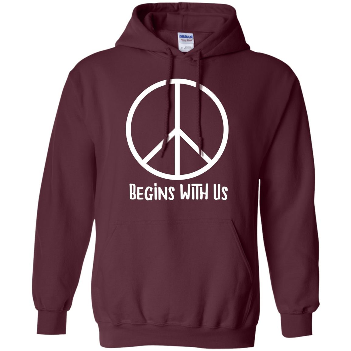 AM Peace Sign Shirts: Peace Begins With Us Symbol T-Shirt