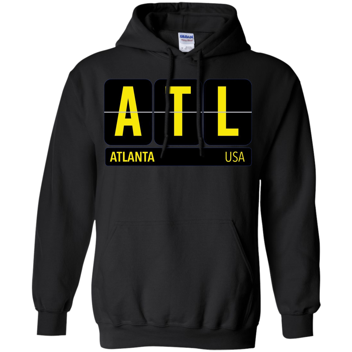 ATL Atlanta Georgia USA Travel Souvenir Long Sleeve (Yellow)