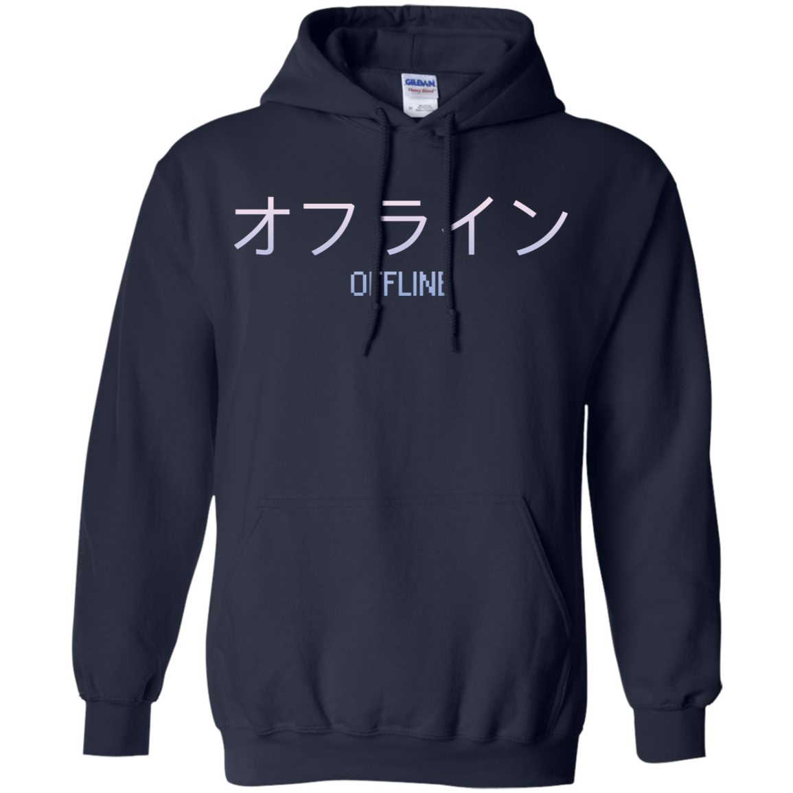 Aesthetic Sad Boys Vaporwave 'Offline' Longsleeve with Kanji