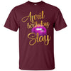 Image of April Birthday Purple Lips Slay T-shirt Birthday Gift