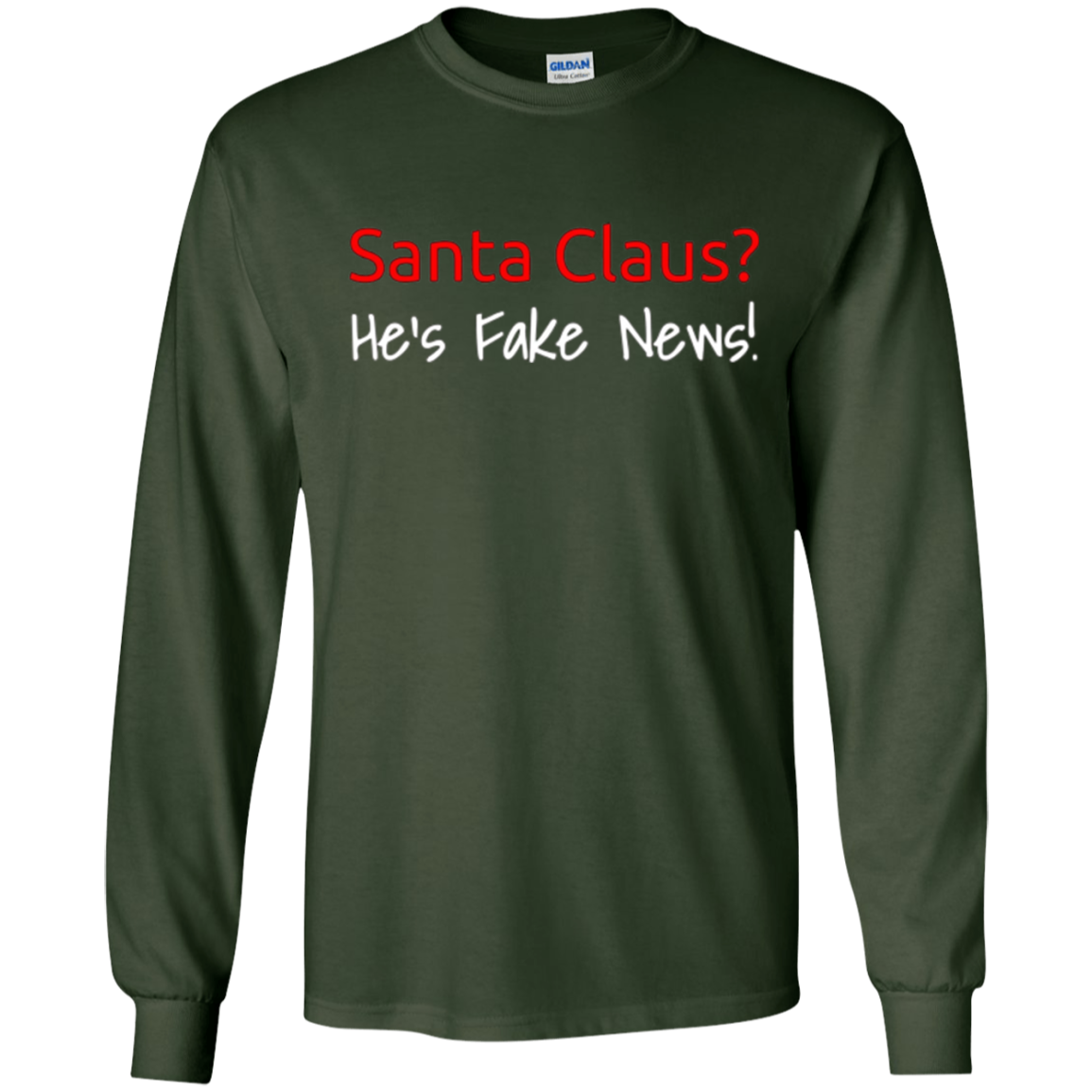 Santa Fake News T-Shirt Trump Joke Funny Christmas Gift