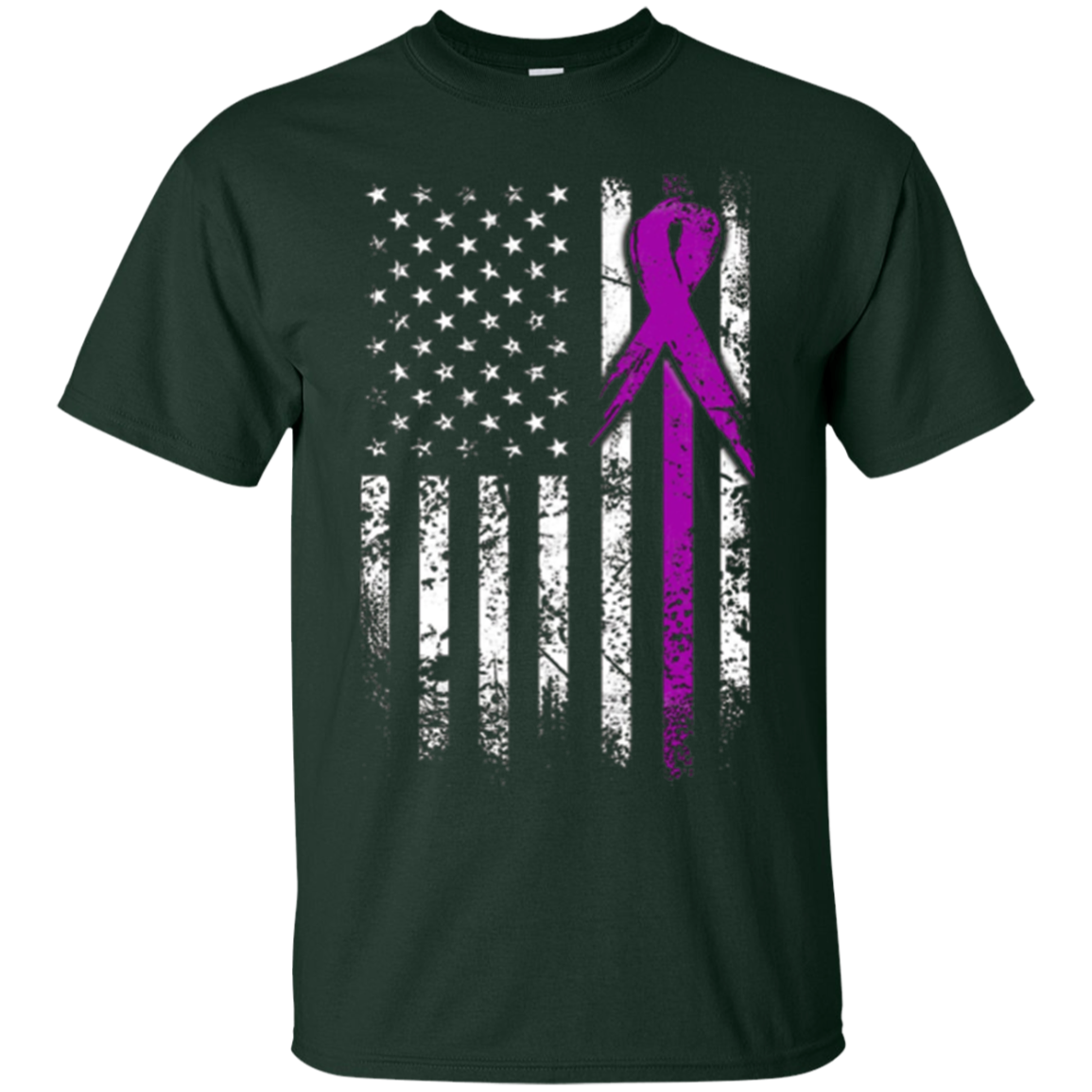 Alzheimer T-Shirt, American Flag Grunge Shirt