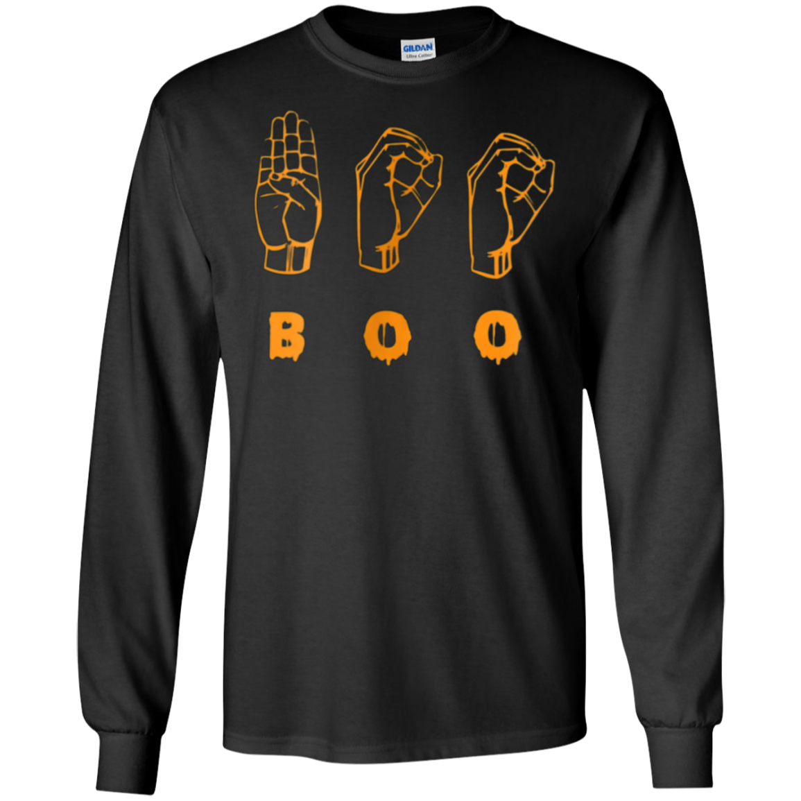 American Sign Language ASL BOO Halloween T-shirt