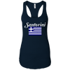 Image of SANTORINI T Shirt Cool Greek Flag Island On The Aegean Sea