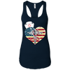 Image of American Flag Nursing Heart National Nurse Week T-shirt