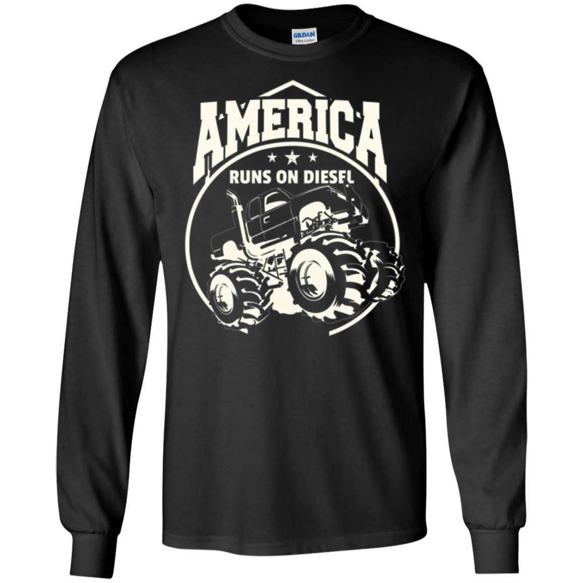 America Runs On Diesel Gear Monster SUV Truck Fans T-Shirt