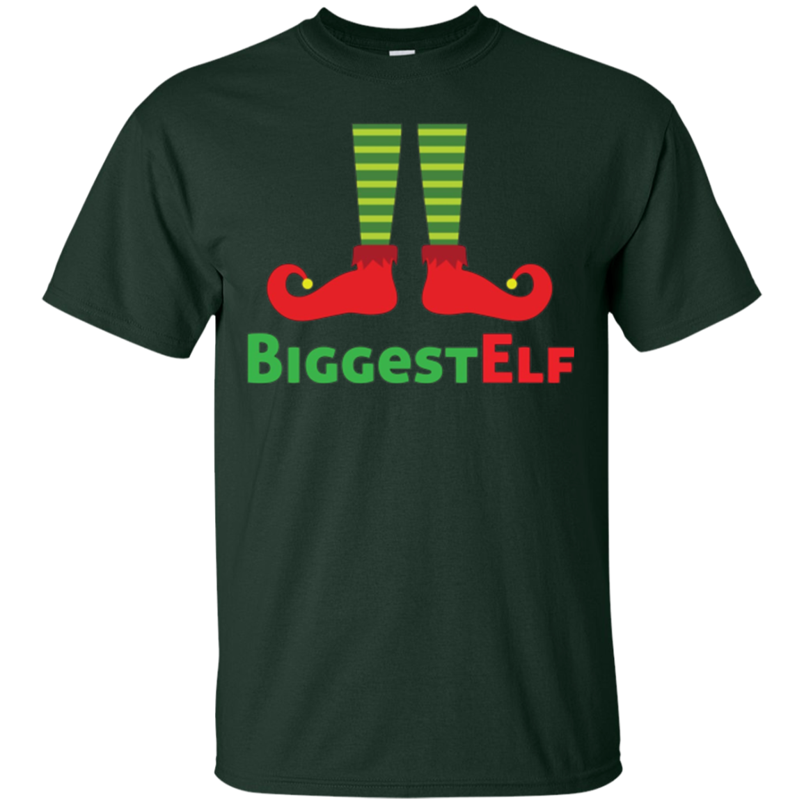 Biggest Elf Matching Family Christmas Picture Greeting Cards